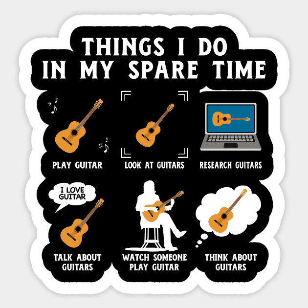 Things I Do In My Spare Time Quotes Funny Gift T-Shirt Sticker by kimmygoderteart